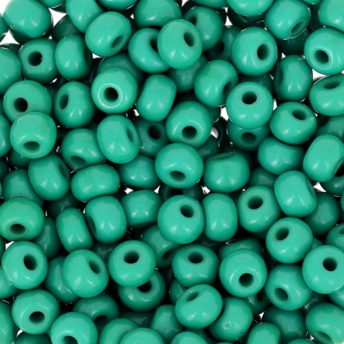 Perles rocailles Preciosa  6/0 4 mm - Opaque Vert foncé x20g