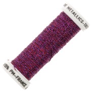 Fil à broder métallisé tressé 4 Au ver à soie - broderie - Rouge Violet (326) x10m