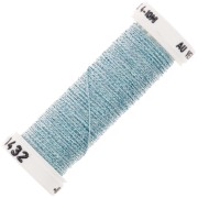 Fil à broder métallisé tressé 4 Au ver à soie - broderie - Bleu irisé (1432) x10m|raw }}