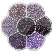 Perles Rocailles Miyuki – Lot De 200 Grammes, Couleur Violet Vif (Neuf, Idéal Pour Créations Bijoux)