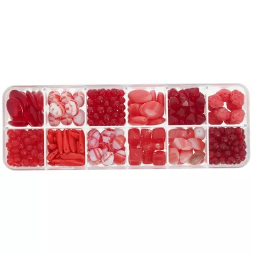 Assortiment de perles Preciosa Ornela - Rouge x200g
