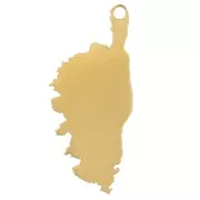 Pendentif Corse 20x9 mm - Acier inoxydable 304 Doré x1