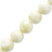 Perles en Nacre Blanche 7 mm x10|raw }}