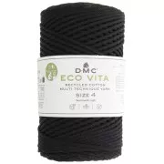 Noir - Bobine de cordon DMC 3 mm coton recyclé - Eco Vita 4 - Noir x 200m Bobine de cordon DMC 3 mm coton recyclé - Eco Vita 4 - Noir x 200m