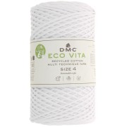 Bobine de cordon DMC 3 mm coton recyclé - Eco Vita 4 - Blanc x 200m|raw }}