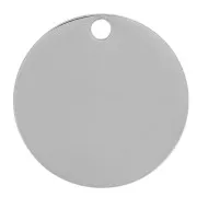 Breloques médaille à graver 12 mm - Acier inoxydable 304L x4