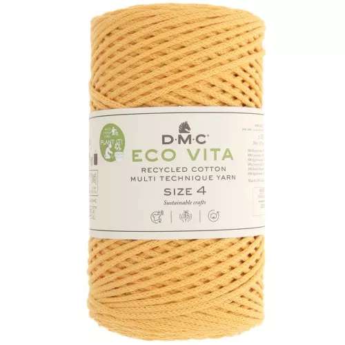 Bobine de cordon DMC 3 mm coton recyclé - Eco Vita 4 - Safran x 200m