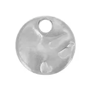 Breloques rondes martelées 6 mm - Acier inoxydable 304L x10