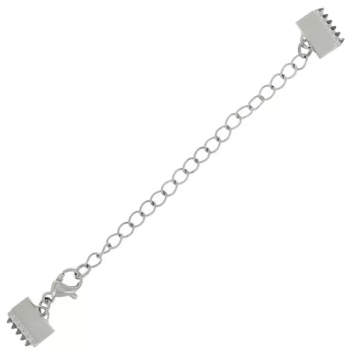 Fermoir mousqueton avec embouts à serrer 8 mm - Acier inoxydable 304L x1