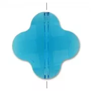 Trèfle facetté 20 mm Indicolite x1