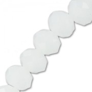 Perles rondelles facettées - rondes aplaties -6x5 mm Alabaster x40cm|raw }}