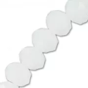 Perles rondelles facettées - rondes aplaties -6x5 mm Alabaster x40cm