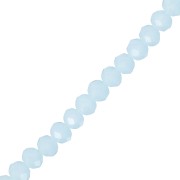 Perles rondelles facettées - rondes aplaties -4x3 mm Bleu Opal x45cm|raw }}
