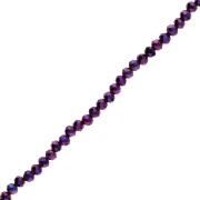 Perles rondelles facettées - rondes aplaties - 4.5x3.5 mm Purple Iris x40cm
