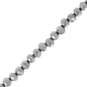Perles rondelles facettées - rondes aplaties 4x3 mm - Crystal Silver Night x43cm|raw }}