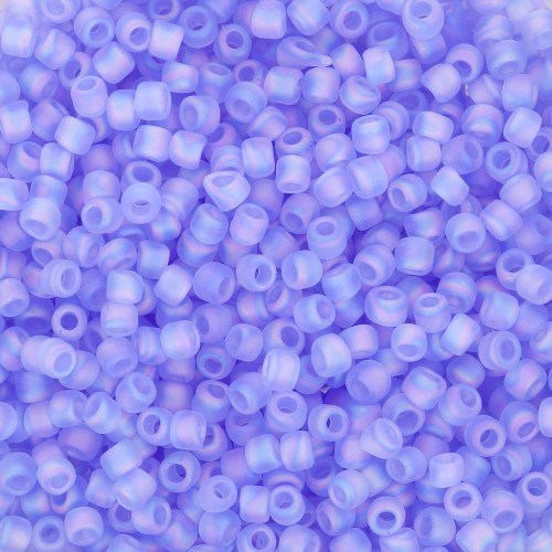 Rocaille Toho 11/0 TO11R168F - Transparent Light Sapphire Rainbow Frosted x8g