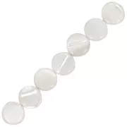 Perles plates rondes en nacre 6 mm x20