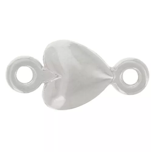 Intercalaires coeur 11x5.5 mm - Placage Argent fin vieilli x5