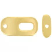Fermoir rectangle en T 21x11 mm pour bracelet ou collier - Doré à l'or fin x1
