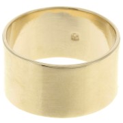 Bague anneau large 10 mm - Taille 49 - Plaqué Or 3 microns x1|raw }}