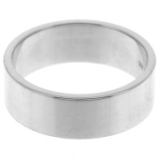 Bague anneau large 7 mm - Taille 59 - Argent 925 Rhodié x1
