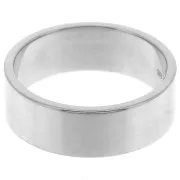 Bague anneau large 7 mm - Taille 63 - Argent 925 Rhodié x1