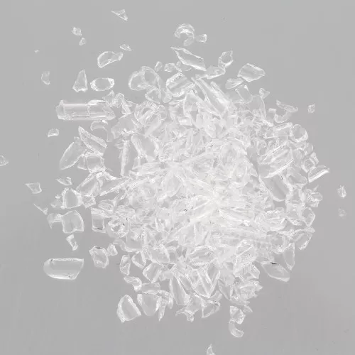 Copeaux de perles en verre concassé - éclat irrégulier à résiner - Crystal x20g