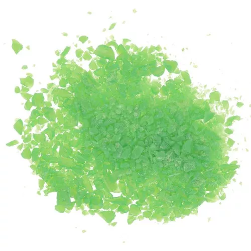 Copeaux de perles en verre concassé - éclat irrégulier à résiner - Green x20g