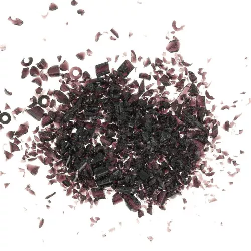 Copeaux de perles en verre concassé - éclat irrégulier à résiner - Black x20g