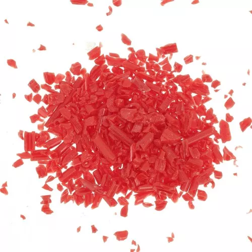 Copeaux de perles en verre concassé - éclat irrégulier à résiner - Red x20g