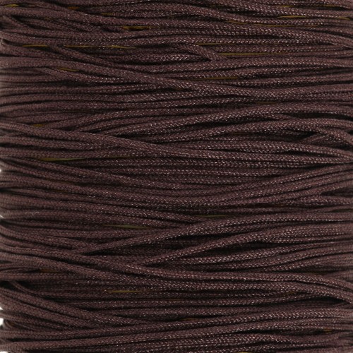 Fil de jade - Fil nylon tressé 0.5 mm - Marron foncé x9m 