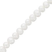 Perles d'eau douce baroques irrégulières 8x7 mm - Grade A  Blanc x4|raw }}