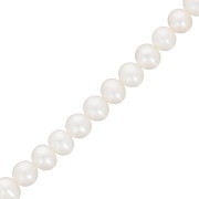 Perles d'eau douce baroques ovales irrégulières 6x5 mm - Grade AAA Blanc x10|raw }}