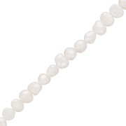 Perles d'eau douce baroques irrégulières 5 mm - Grade AA Blanc x10|raw }}