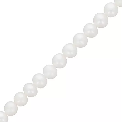 Perles d'eau douce rondes 5.5 mm - Grade AA Blanc x6