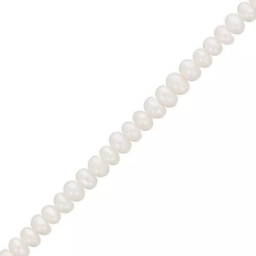 Perles d'eau douce baroques ovales irrégulières 4x3 mm - Grade AA Blanc x8