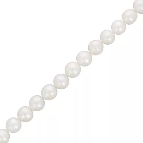 Perles d'eau douce Edison 10 mm - Grade AA Blanc x4