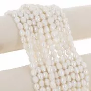 Perles d'eau douce baroques irrégulières 10x8 mm - Grade AA Blanc x8