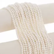 Perles d'eau douce baroques ovales irrégulières 4.5x4 mm - Grade AA Blanc x10