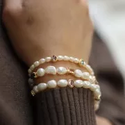 Perles d'eau douce baroques irrégulières 7x6 mm - Grade AA Blanc x10