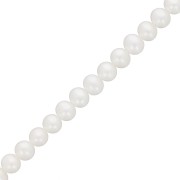 Perles d'eau douce ovales 5x4 mm - Grade AA-  Blanc x6