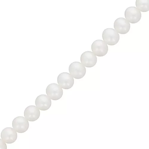 Perles d'eau douce ovales 5x4 mm - Grade AA- Blanc x6