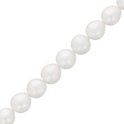 Perles d'eau douce rondes irrégulières 9 mm - Grade AA+ Blanc x4|raw }}
