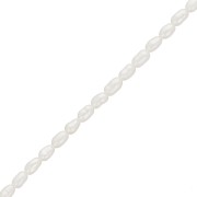 Perles d'eau douce grain de riz - 3.5x2.5 mm - Grade AA Blanc x20|raw }}