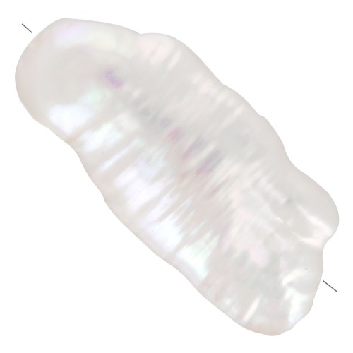 Perle d'eau douce Biwa irrégulière 17 mm à 20 mm - Grade AA Blanc x1