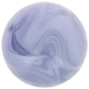 Perles rondes 14 mm en résine opaque - Gris glacier marbré x6
