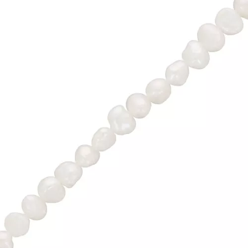 Perles d'eau douce baroques irrégulières 4.5x5 mm - Grade AA Blanc x36cm