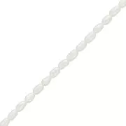 Perles d'eau douce grain de riz - 3.5x2.5 mm - Grade AA Blanc x36cm