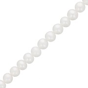 Perles d'eau douce rondes 5.5 mm - Grade AA  Blanc x38cm|raw }}
