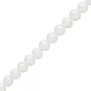 Perles d'eau douce rondes 5.5 mm - Grade AA  Blanc x38cm